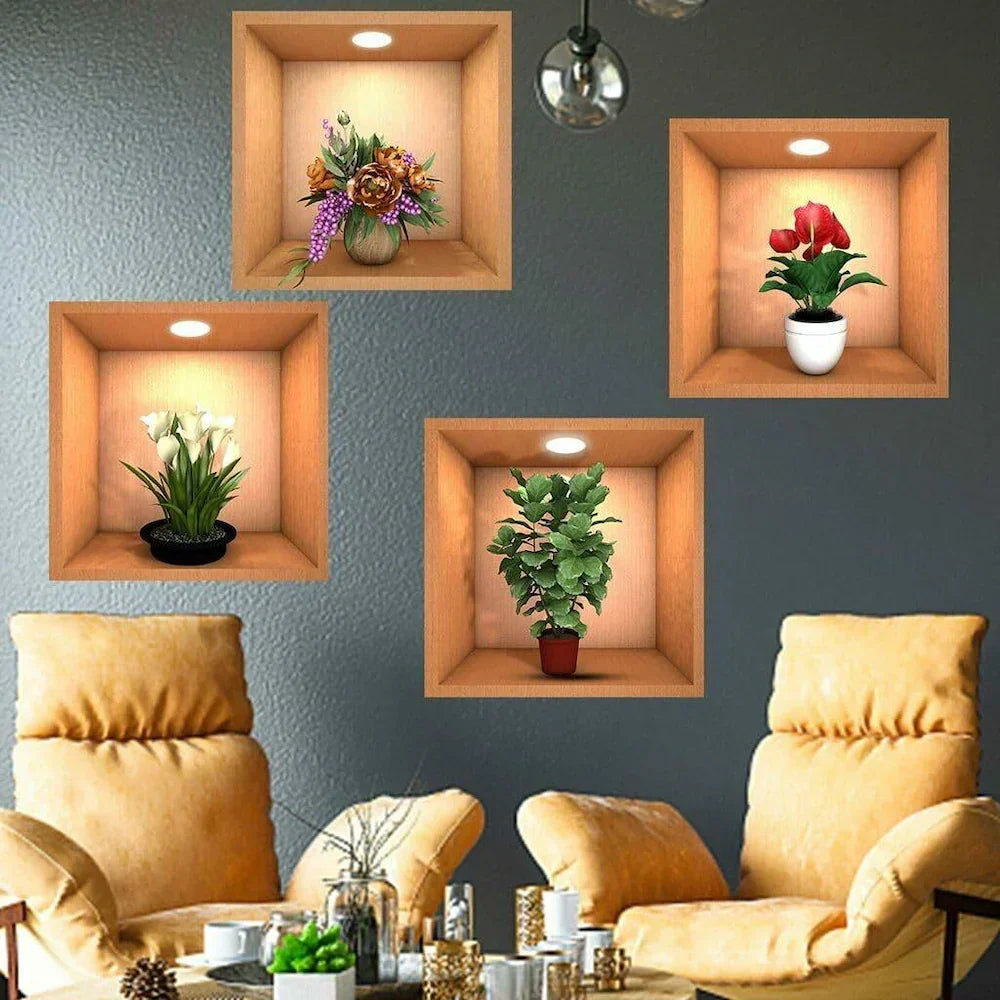 Loot Phoot™ 4Pcs 3D Wall Sticker Loot Phoot™