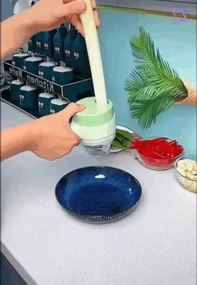 Loot Phoot⢠4 in 1 Electric Vegetable Cutter Set Portable Wireless Loot Phootâ˘