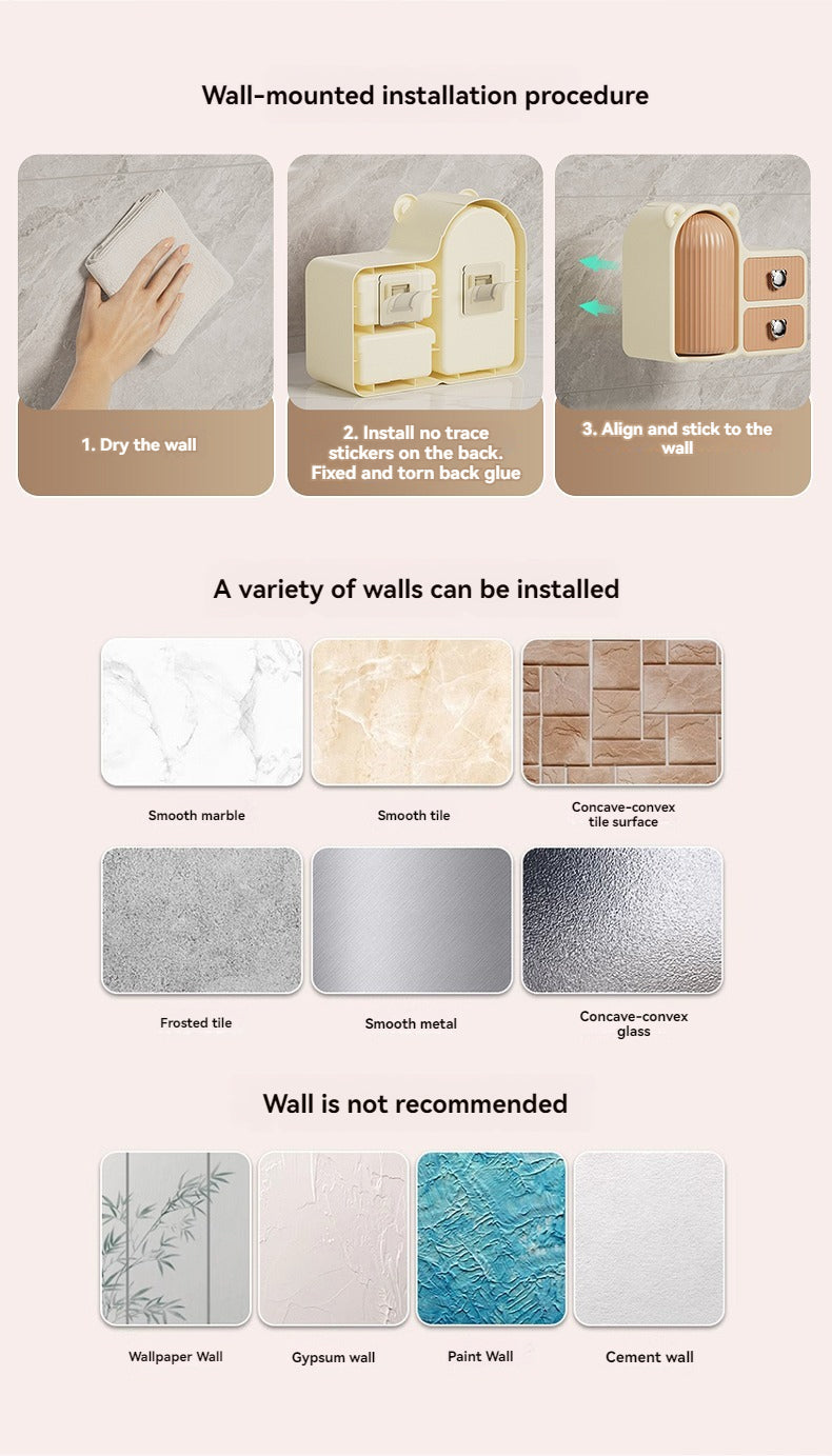 Elegant Makeup Organizer with Dual Drawers and Multiple Compartments