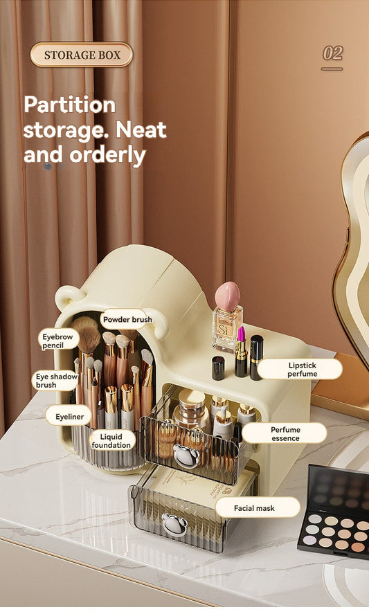 Loot Phoot™ Elegant Makeup Organizer with Dual Drawers and Multiple Compartments Loot Phoot™