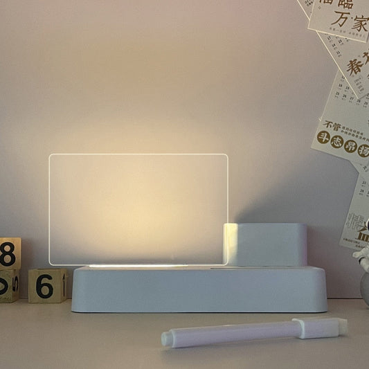 Loot Phoot™Transparent Luminous Led Night Lights Acrylic Erasable Write Message Board C Loot Phoot™