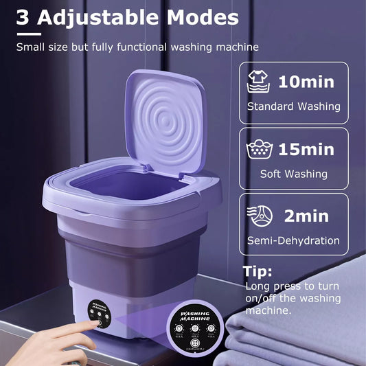 Foldable & Portable Mini Washing Machine + Free Door Mat