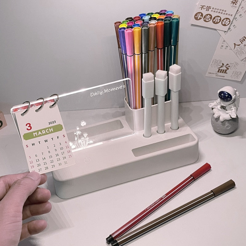 Loot Phoot™Transparent Luminous Led Night Lights Acrylic Erasable Write Message Board C Loot Phoot™