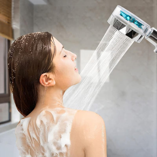 Loot Phoot™ High Pressure Shower Head Water Saving 360 Degrees Rotating With Small Fan ABS Rain Spray Loot Phoot™