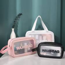 3 piece travel wash bag set waterproof design for organized packing solution