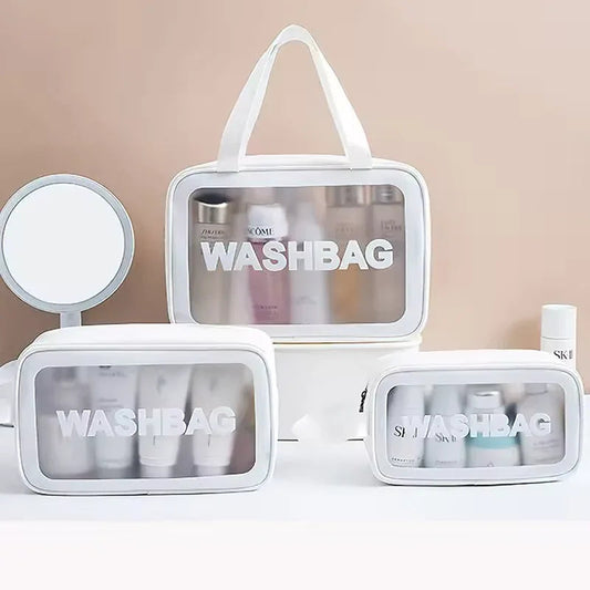 transparent waterproof toiletry bags for travel cosmetics and storage
