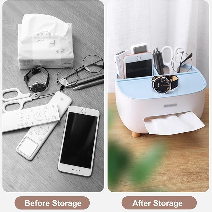 tissue box with multifunctional storage design