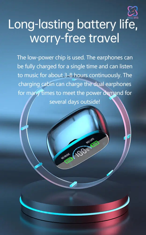 Loot Phoot™ TWS M38 wireless earphone Type-C charging Led digital noise cancelation Loot Phoot™