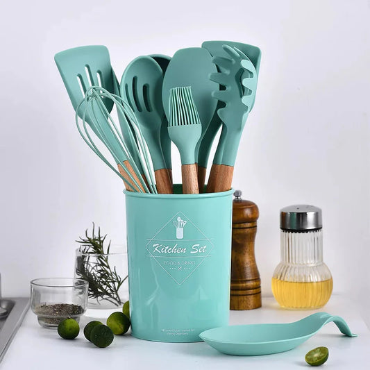 12 pcs silicone utensils set front design