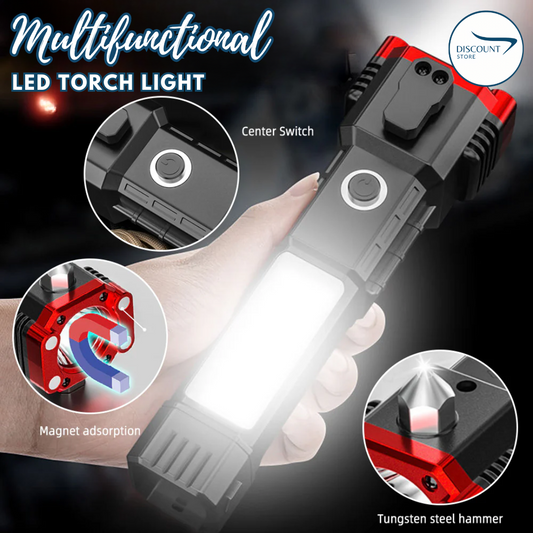 Multifunctional LED Torch Light With Powerbank - (IMPORTED)