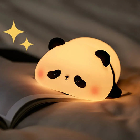 Cute Panda Character Silicone Lamp