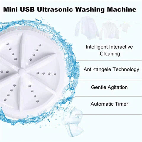 Loot Phoot™ Mini Washing Machine Dish Washer Portable Ultrasonic Turbine Washer Loot Phoot™