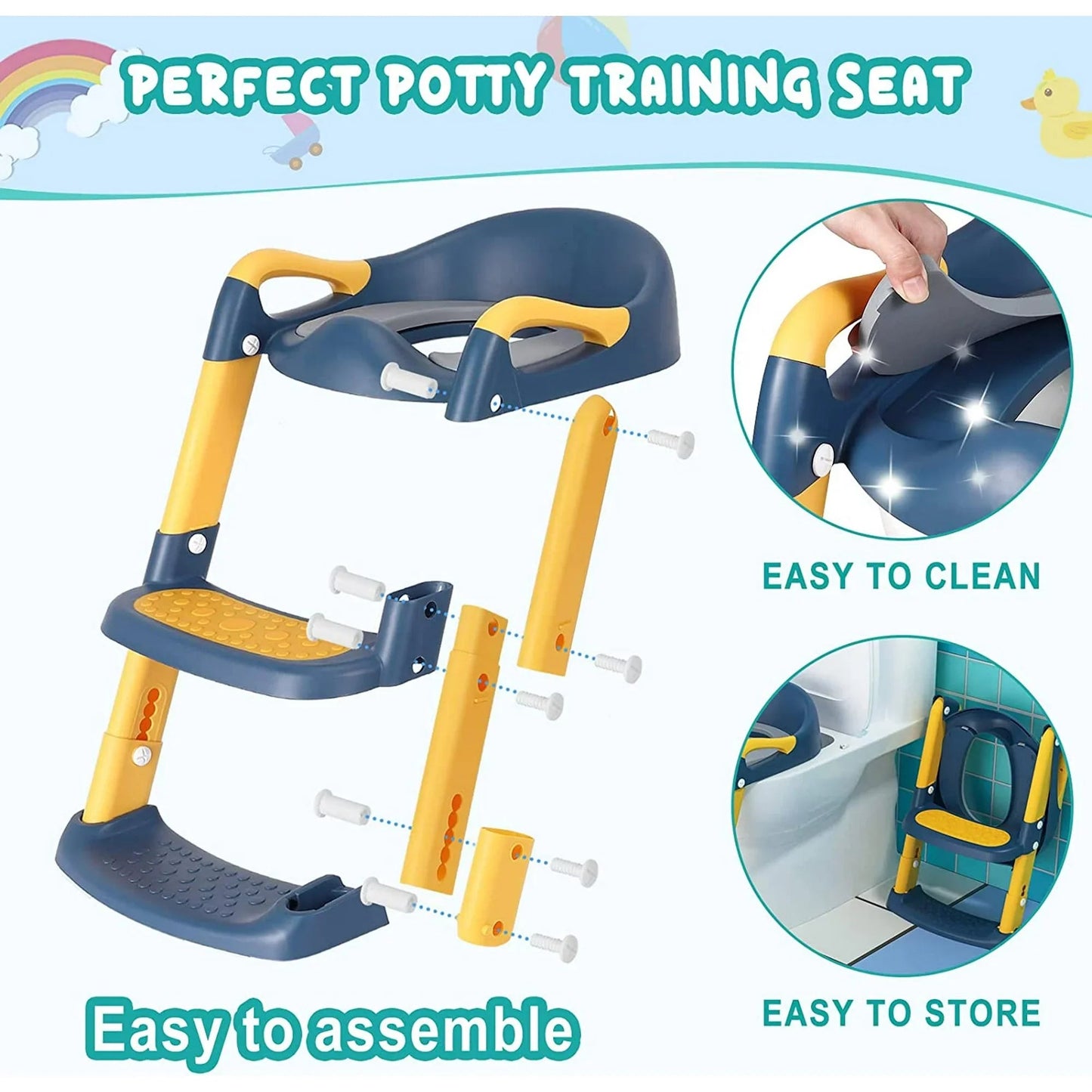 Loot Phoot™ Toilet Potty Training Seat with Step Stool Ladder Loot Phoot™