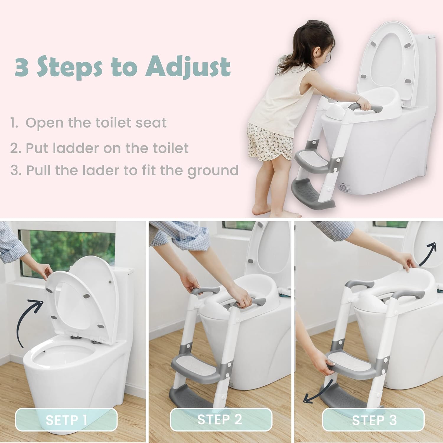 Loot Phoot™ Toilet Potty Training Seat with Step Stool Ladder Loot Phoot™