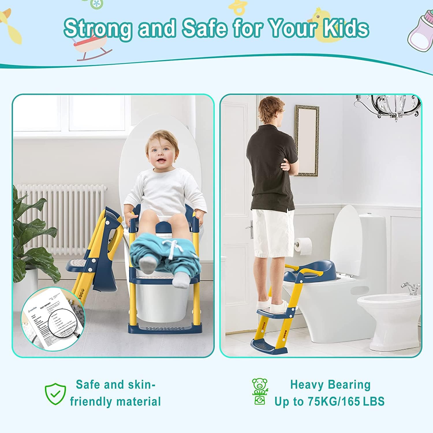 Loot Phoot™ Toilet Potty Training Seat with Step Stool Ladder Loot Phoot™