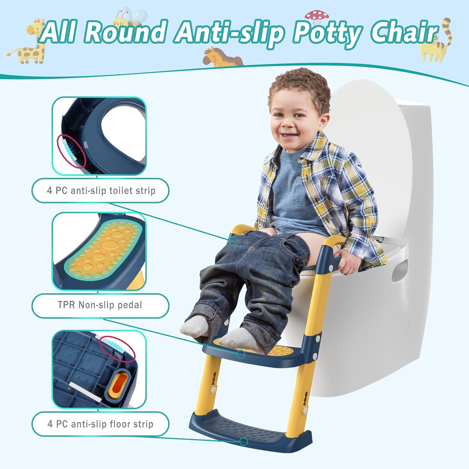 Loot Phoot™ Toilet Potty Training Seat with Step Stool Ladder Loot Phoot™