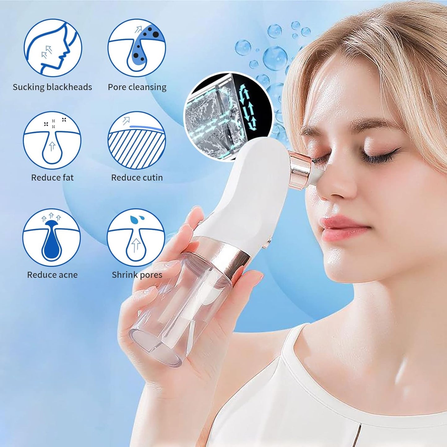 Aqua Vacuum Pore Cleaner | Mini Hydra Facial Device