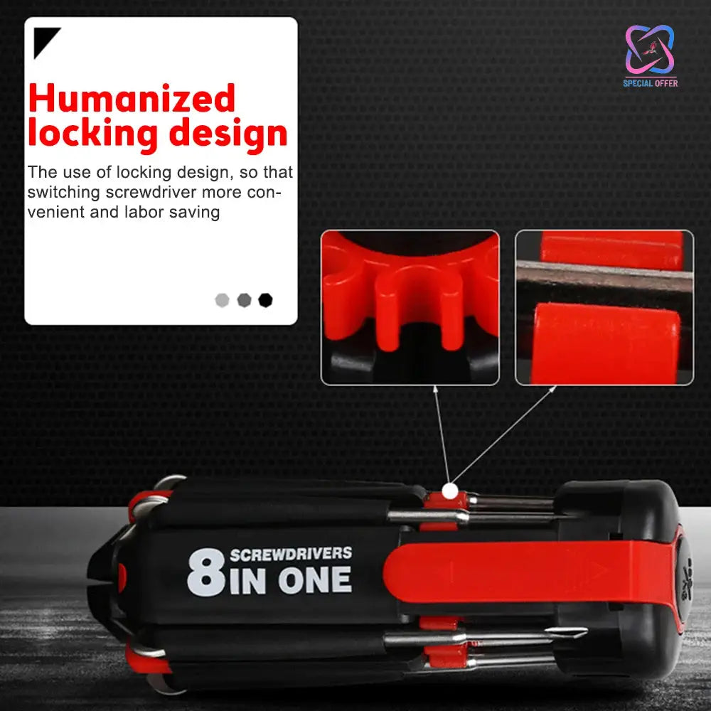 Loot Phoot™ 8 Screwdrivers In 1 Tool With Flashlight Loot Phoot™
