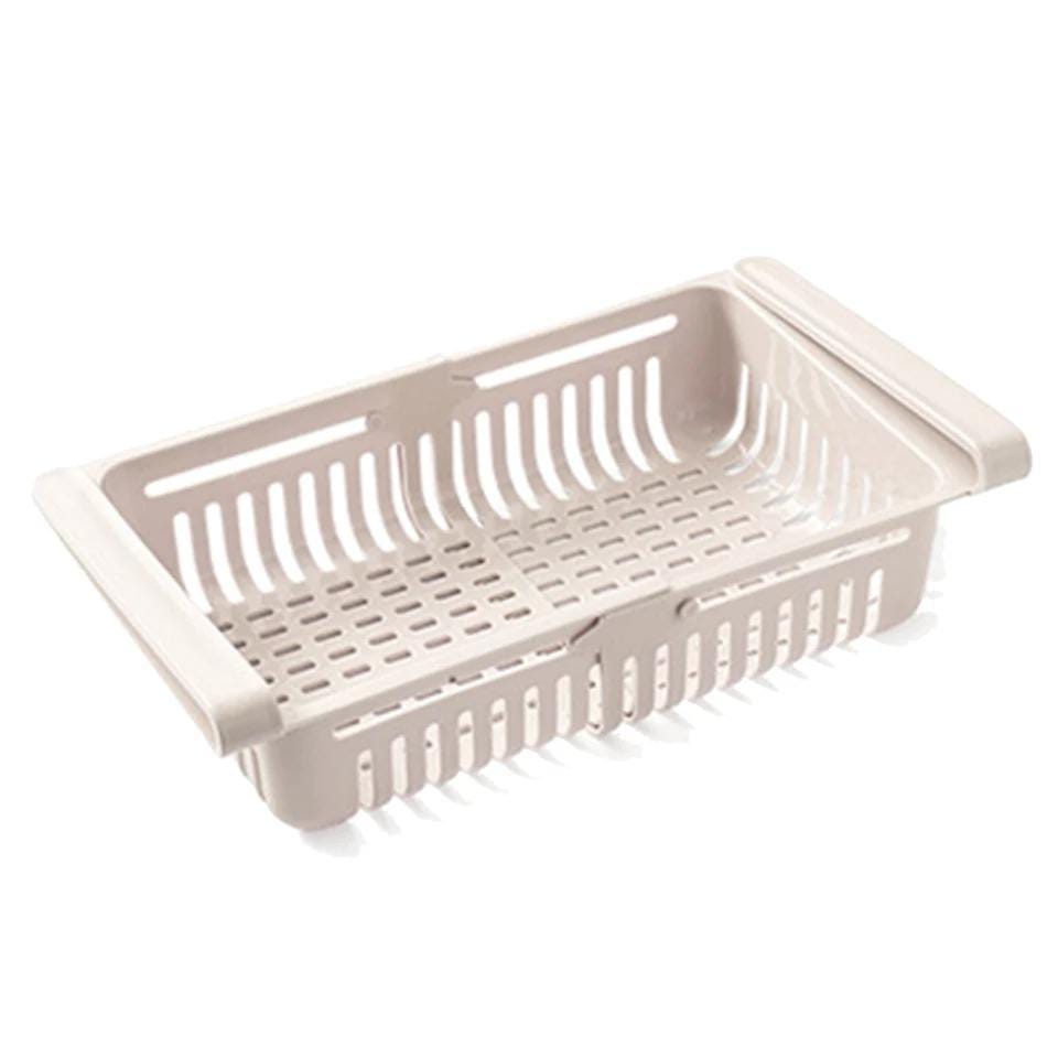 Adjustable Fridge Storage Basket (Pack of 2) – Expandable Refrigerator Organizer Drawers