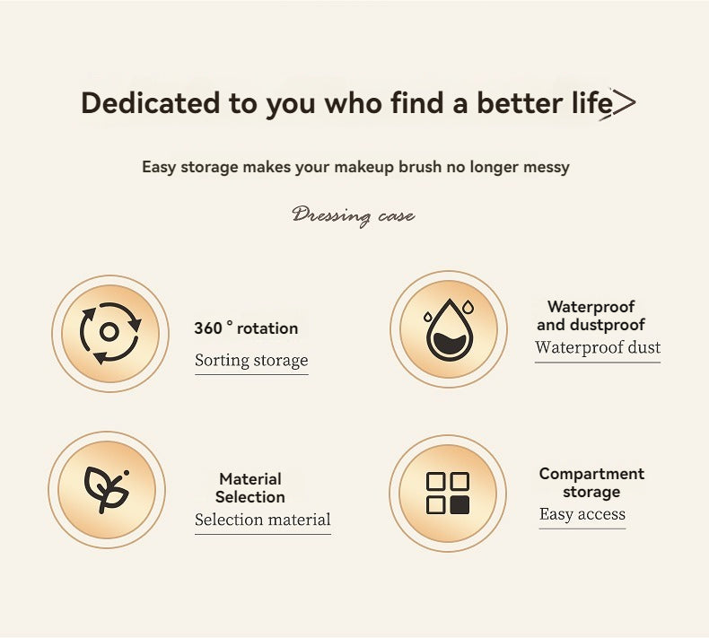 Elegant Makeup Organizer with Dual Drawers and Multiple Compartments