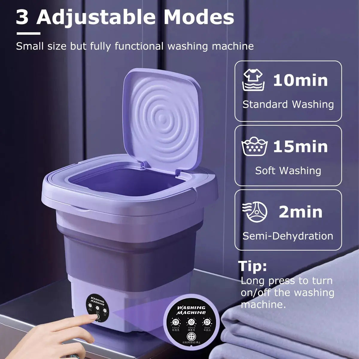 Loot Phoot™ Foldable & Portable Mini Washing Machine + Free Door Mat Loot Phoot™