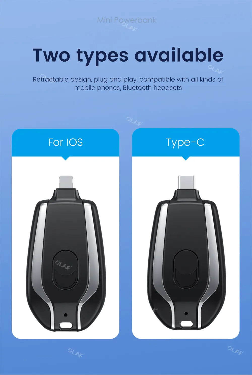 Loot Phoot™ Mini emergency power bank keychain Loot Phoot™