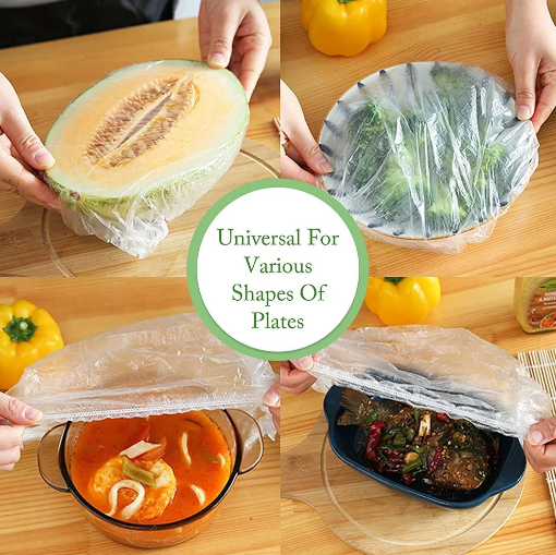 Reusable Elastic Stretch Wrap Food Covers