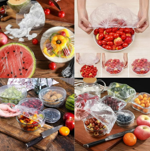 Reusable Elastic Stretch Wrap Food Covers