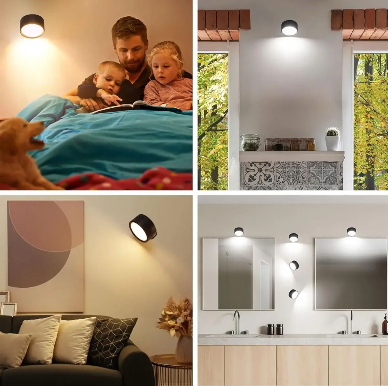360° Double Side Led Wall Lamp (Rechargeable)