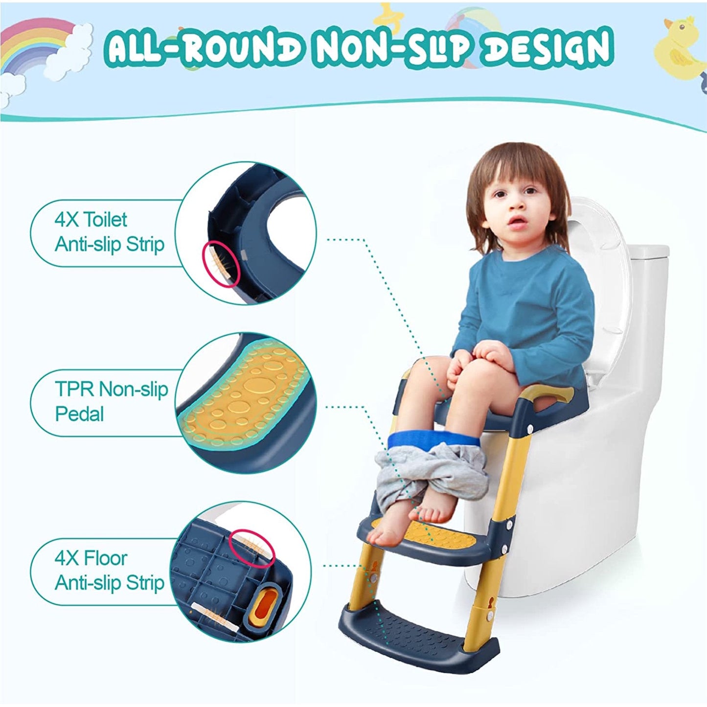 Loot Phoot™ Toilet Potty Training Seat with Step Stool Ladder Loot Phoot™