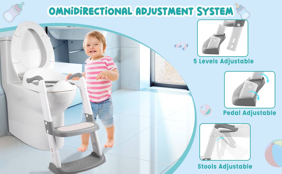 Loot Phoot™ Toilet Potty Training Seat with Step Stool Ladder Loot Phoot™