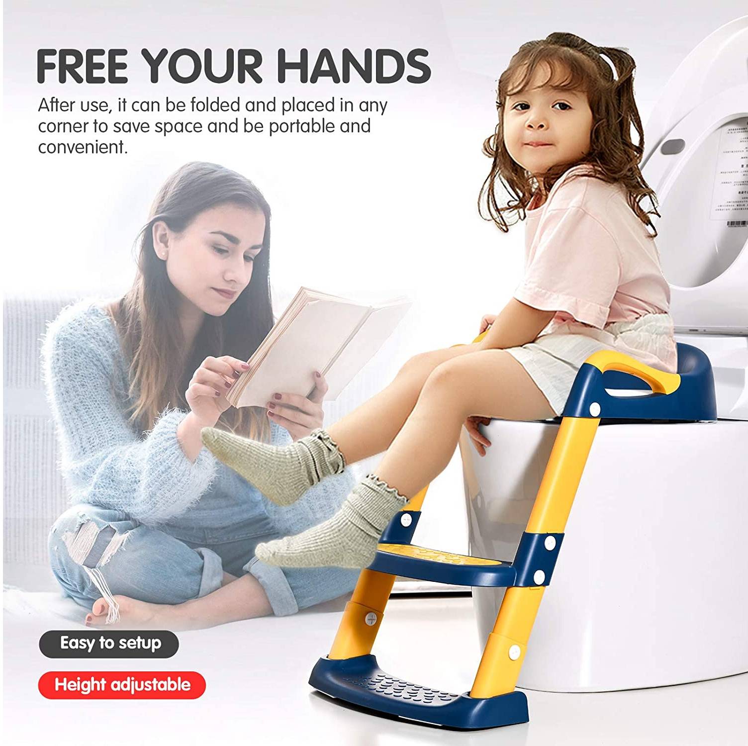 Loot Phoot™ Toilet Potty Training Seat with Step Stool Ladder Loot Phoot™