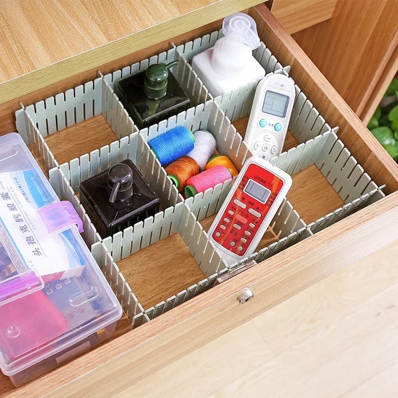 Drawer Divider Organizer (Pack of 2 Pairs) – Multipurpose Adjustable Storage Compartment Dividers