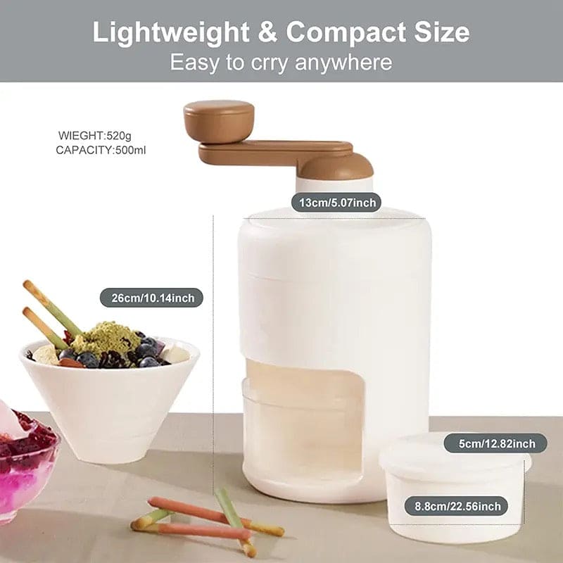 Summer Ice Crusher, Home Manual Ice Crushers Tool, Handheld Snow Manual Crushing Ice Machine, Multifunctional Hand Block Shaved Ice Device, Portable Small Manual Smoothie Ice Maker Kitchen Tools, Portable Snow Cone Machine