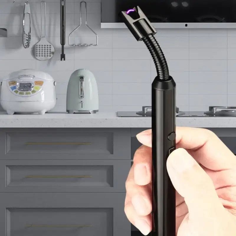 Electric Arc Lighter, Useful BBQ Flameless Plasma ignitor, Outdoor Kitchen Lighter, Portable Electronic Lighter, 360 Degree Rotation Lighter, Extended Stove Lighter, Electric Long Lighter, Plasma Grill Lighter, Long USB Rechargeable Arc Lighter