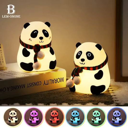 Cute Big Panda Character Silicone Lamp