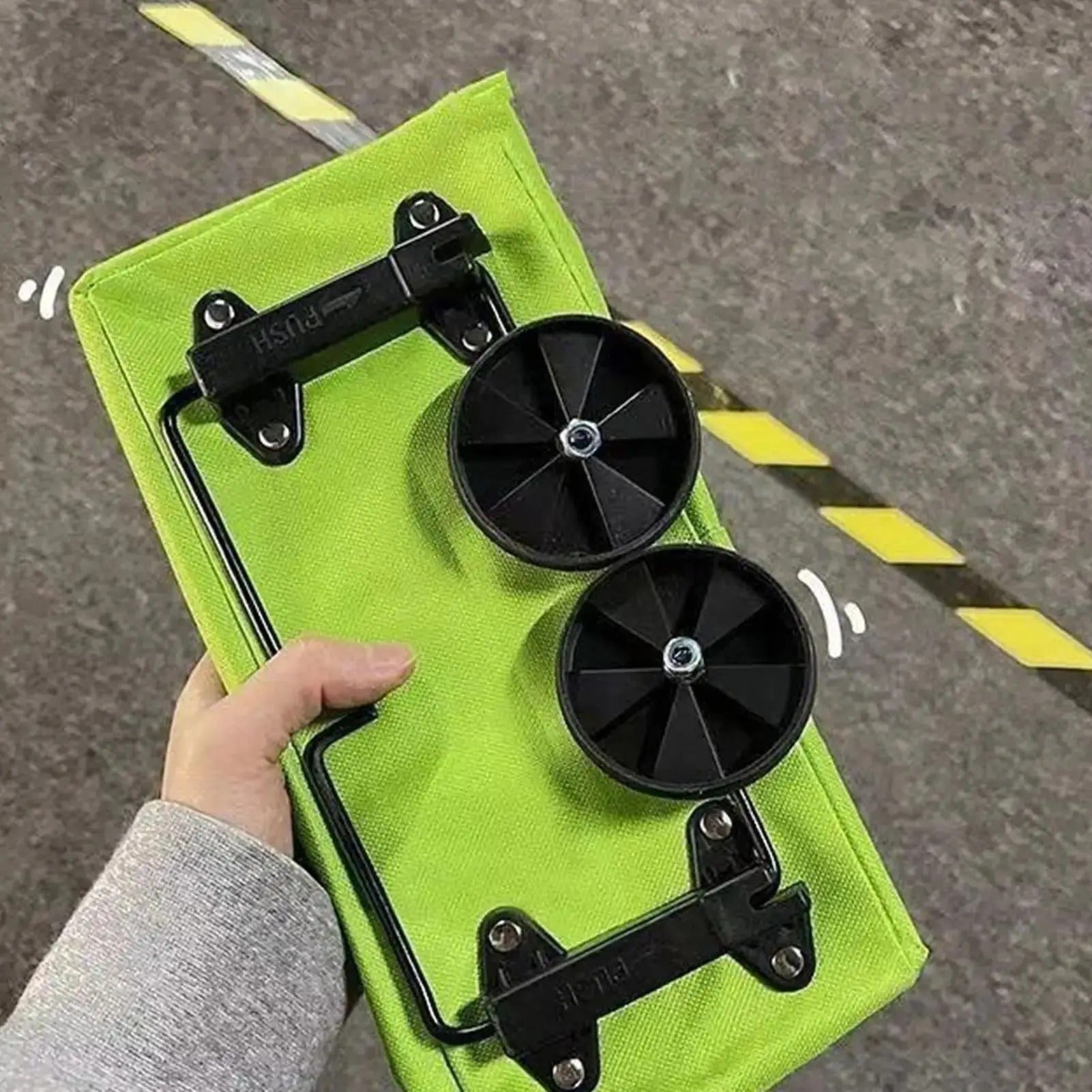 Portable luggage bag with trolley handle for travel and shopping