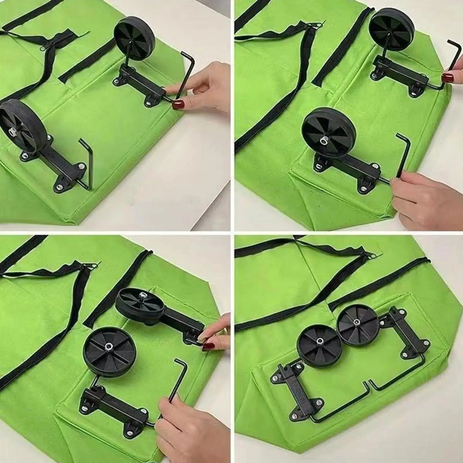 Side view of expandable travel trolley bag with durable wheels
