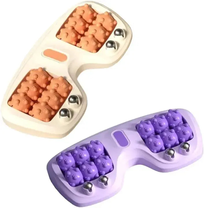 Close-up of Wooden Acupressure Rollers Designed to Improve Blood Circulation and Reduce Foot Fatigue