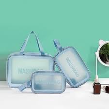 multiple size travel wash bags for toiletries and makeup essentials