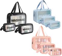 lightweight wash bag organizer set for suitcase packing and travel use