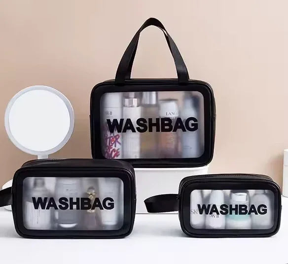 travel friendly clear cosmetic bags for airport security check convenience