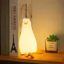 duck silicone night lamp glowing soft ambient light for bedroom decor
