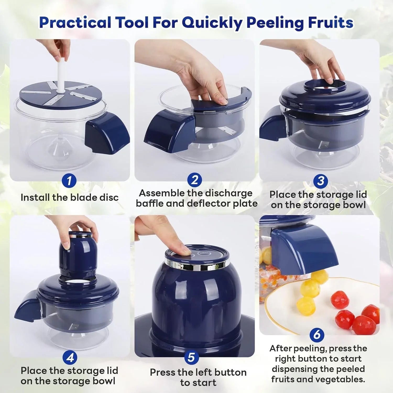electric fruit and vegetable peeler machine packaging and product display