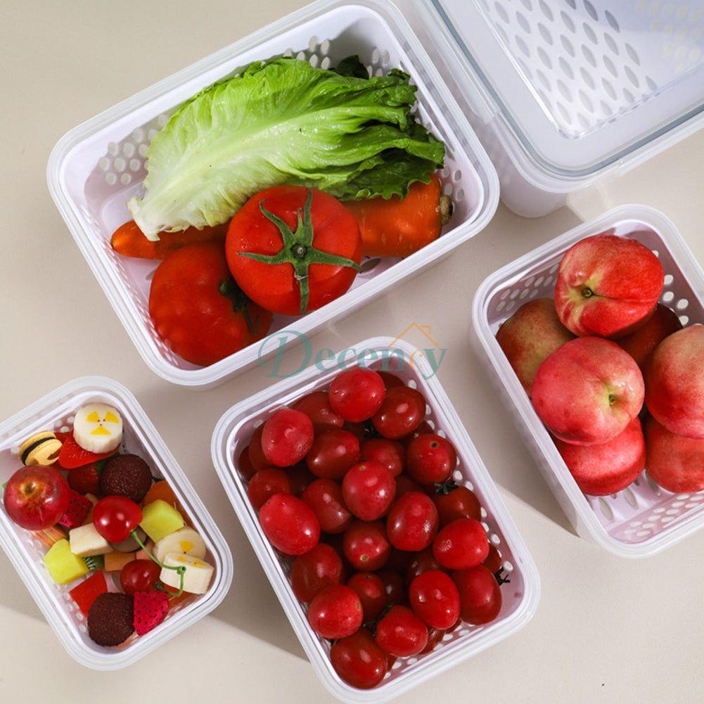 drain basket container separating water from washed fruits and vegetables