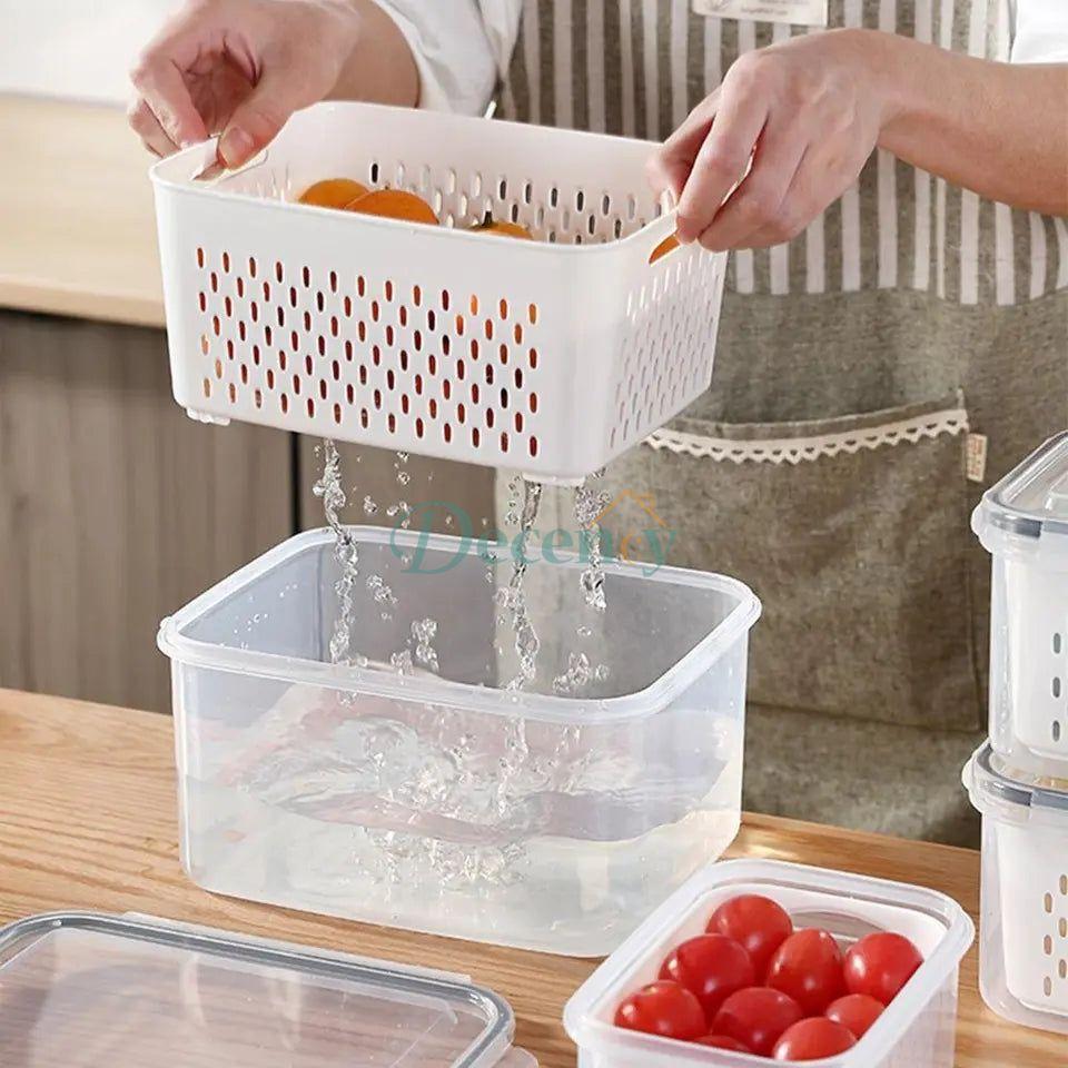 transparent sealed food box with fresh strawberries storage solution