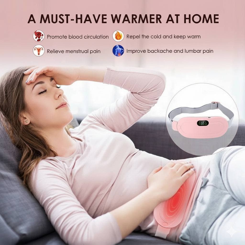 heating pad women period pain cramp relief belt for abdominal comfort