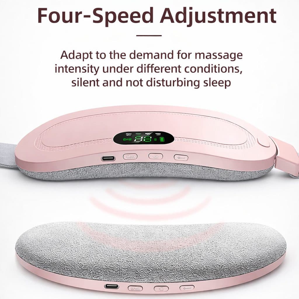adjustable heating pad belt for women menstrual pain relief at home or travel