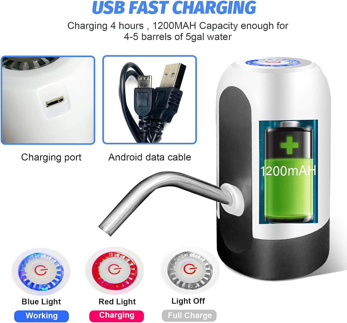 Close up touch button automatic water dispenser pump for easy and hygienic water flow