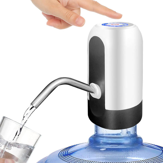 Portable water bottle pump rechargeable automatic touch dispenser with sleek design